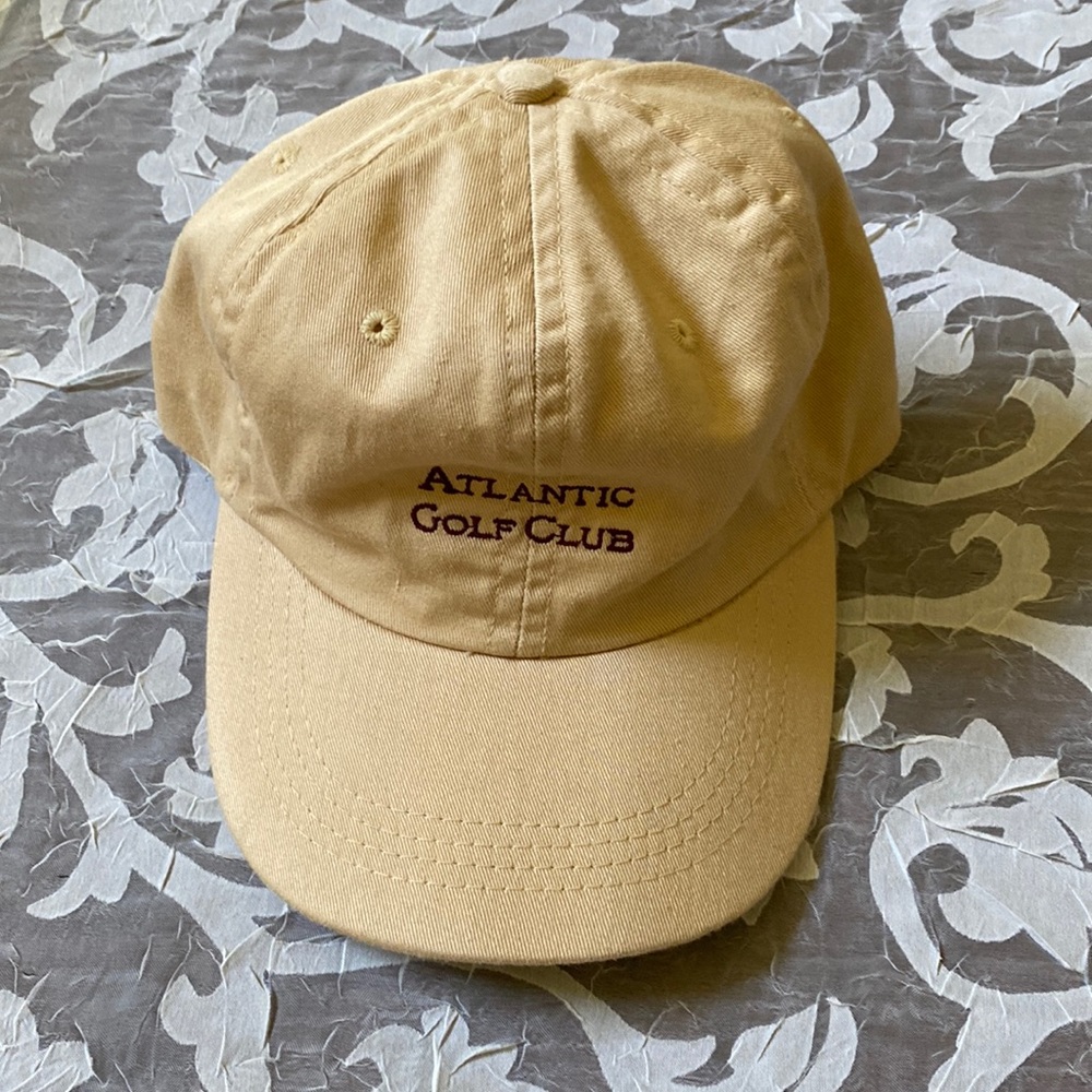 NWOT men’s adjustable tan Atlantic Golf Club baseball cap by Imperial Headware
